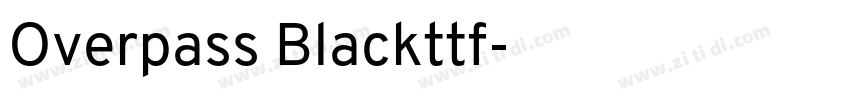 Overpass Blackttf字体转换